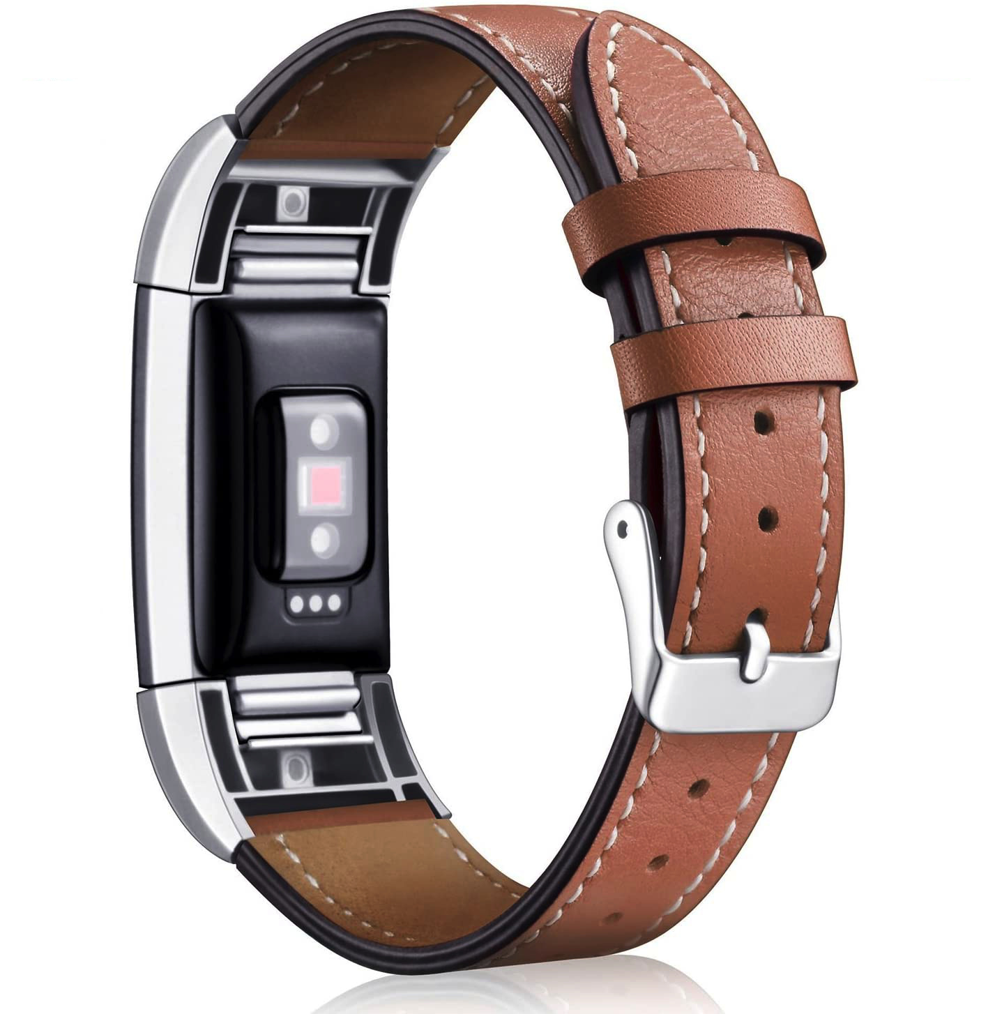 Fitbit Charge 2 Leren Bandje - Bruin