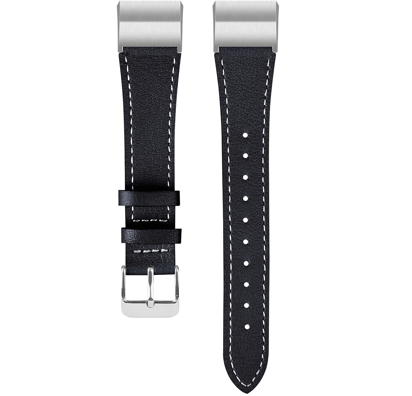 Fitbit Charge 2 Leren Bandje - Zwart