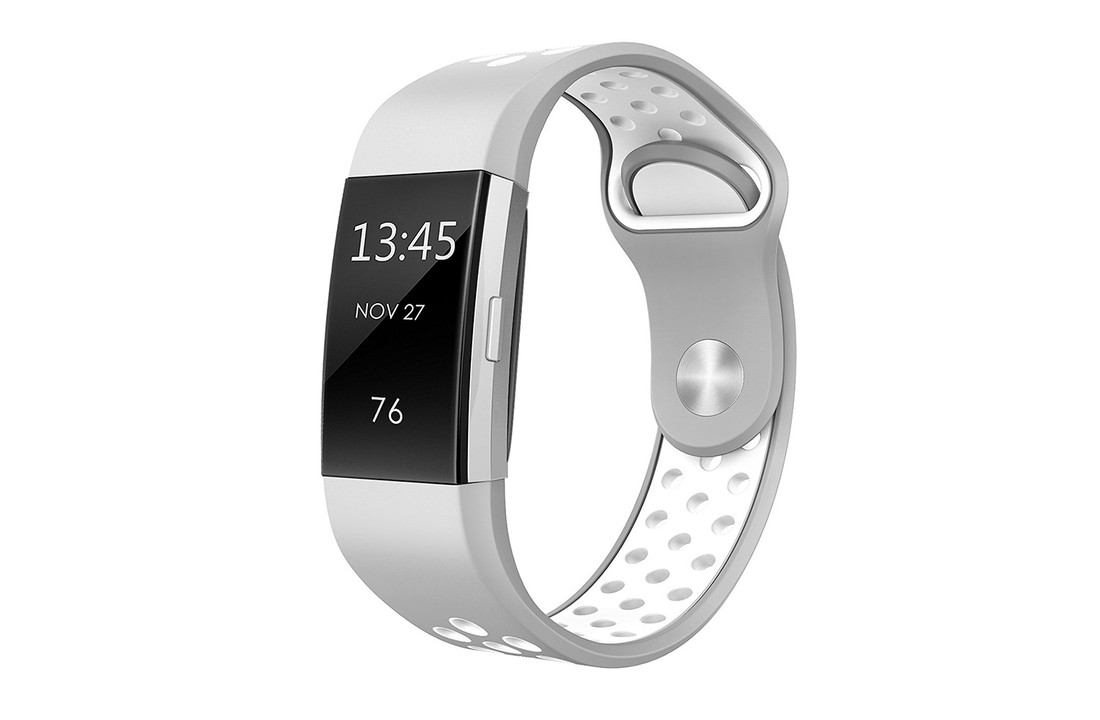 Fitbit Charge 2 Sport Air Bandje - Grijs Wit