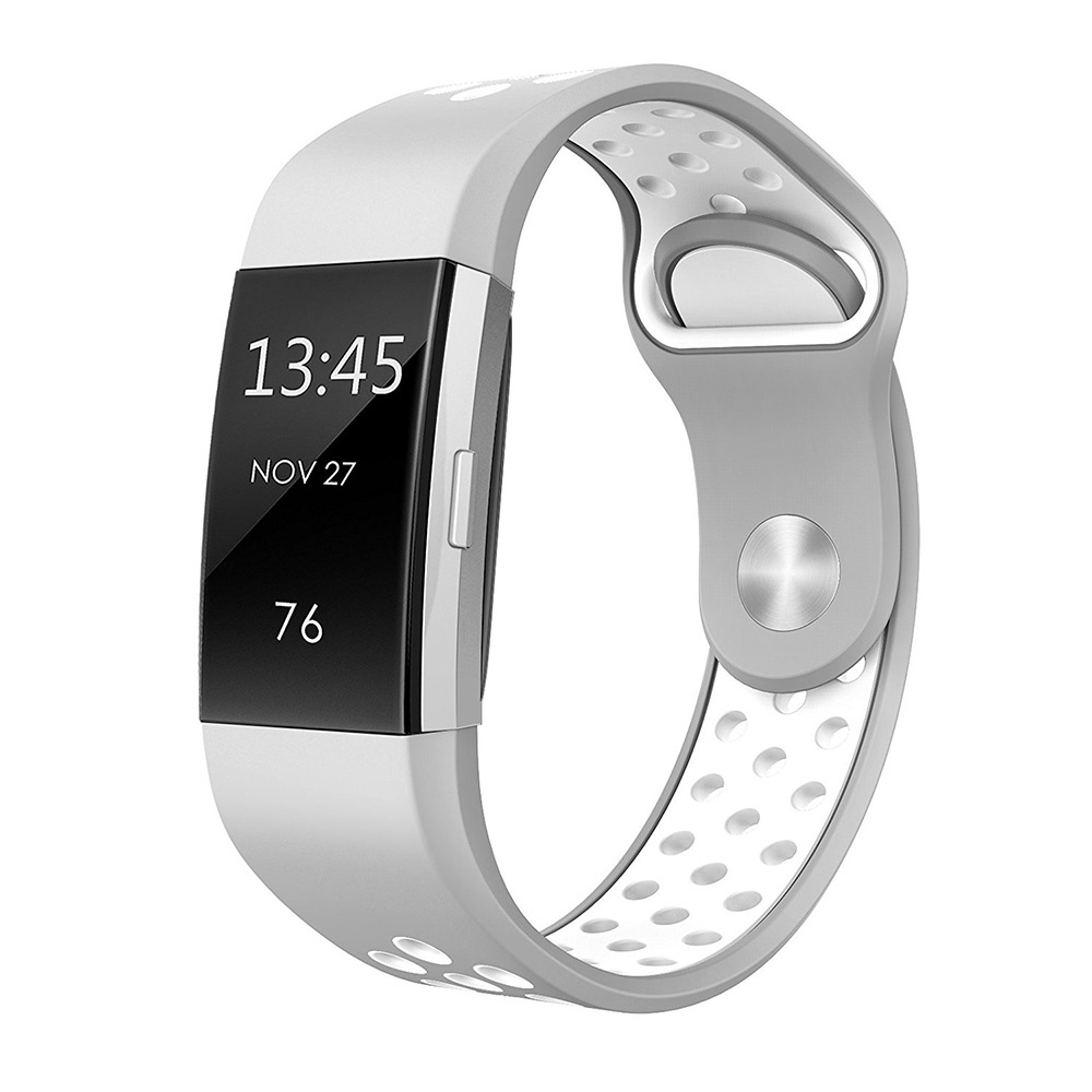 Fitbit Charge 2 Sport Air Bandje - Grijs Wit
