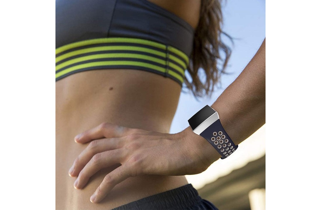 Fitbit Ionic Sport Air Bandje - Blauw Wit