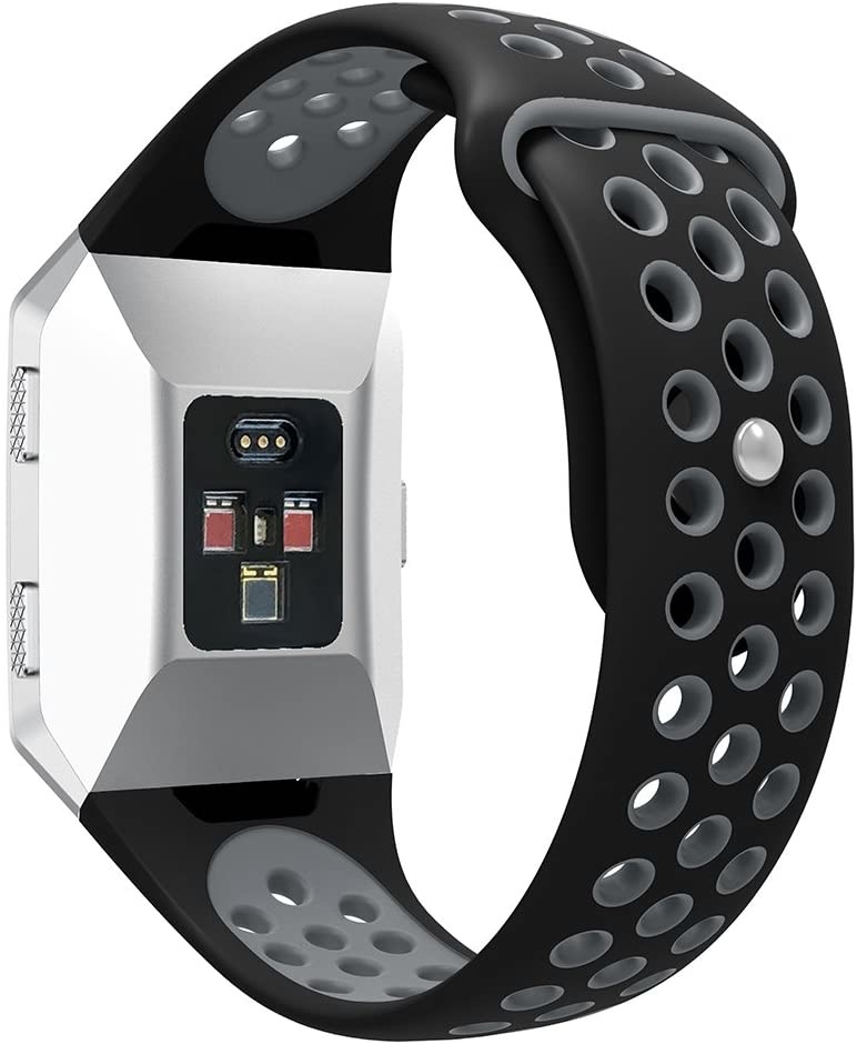 Fitbit Ionic Sport Air Bandje - Zwart Grijs