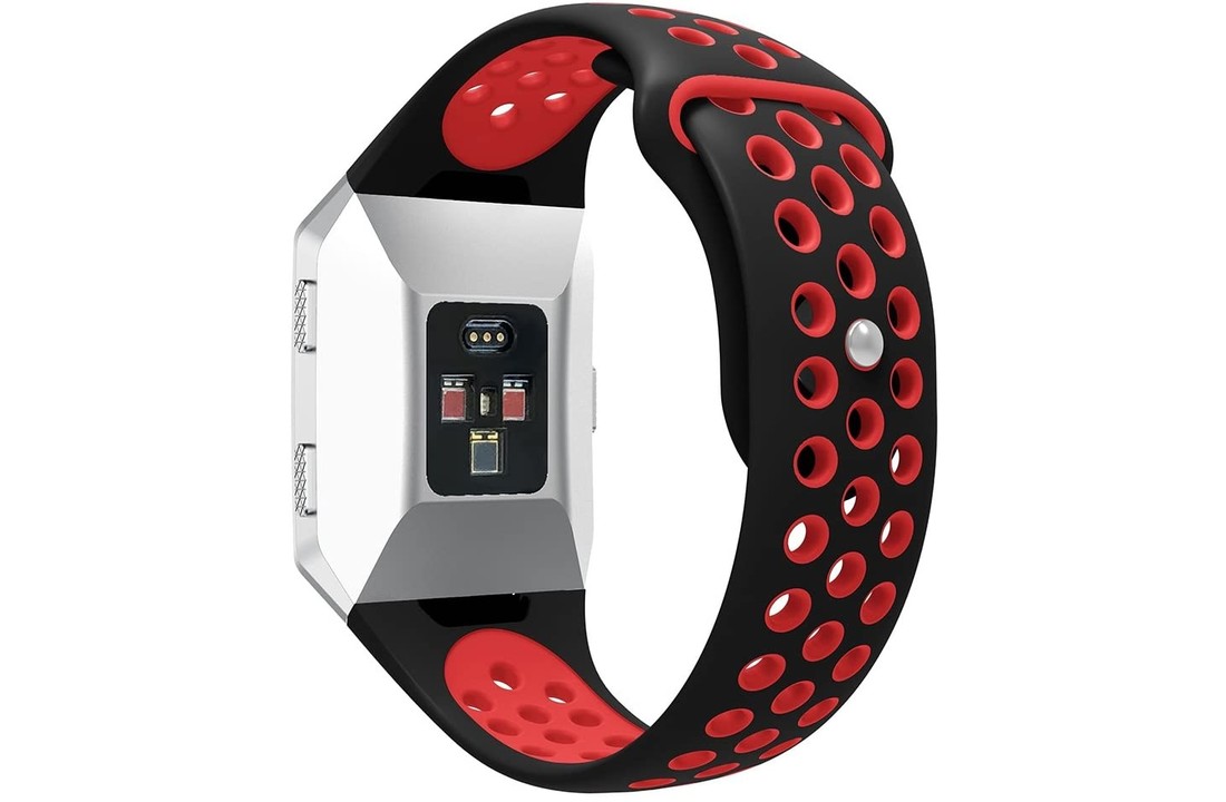 Fitbit Ionic Sport Air Bandje - Zwart Rood