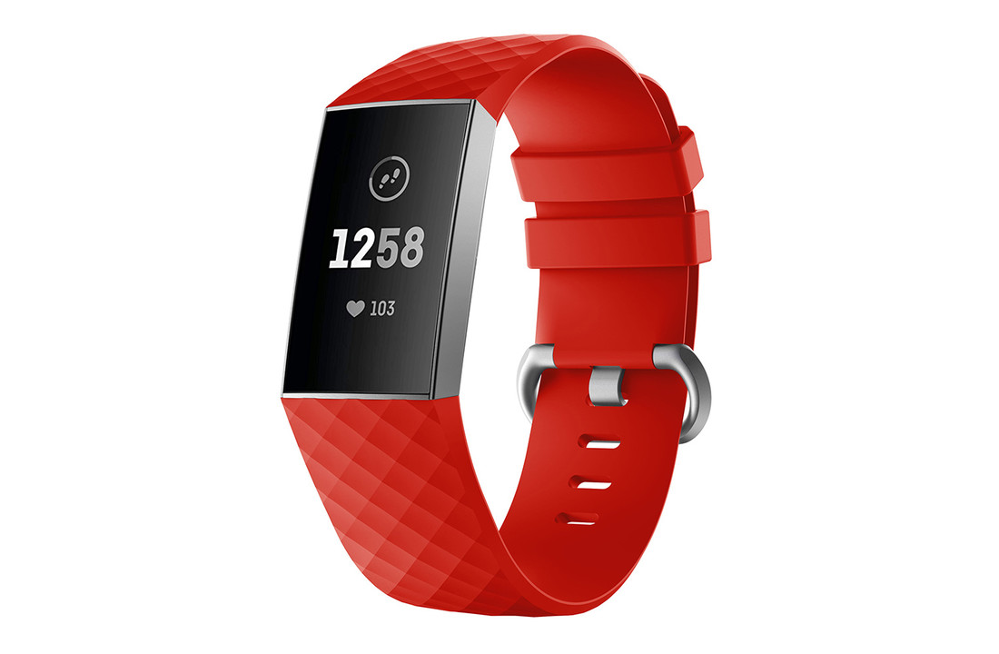 Fitbit Charge 3 / 4 Classic Bandje - Rood