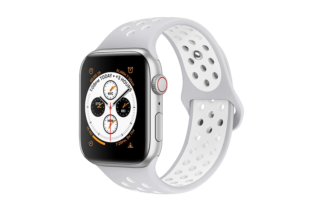 Apple Watch Sport Bandje - Grijs Wit