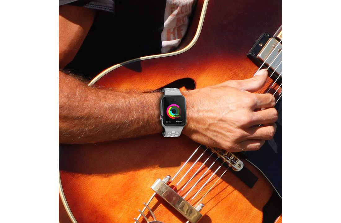 Apple Watch Sport Bandje - Grijs Wit