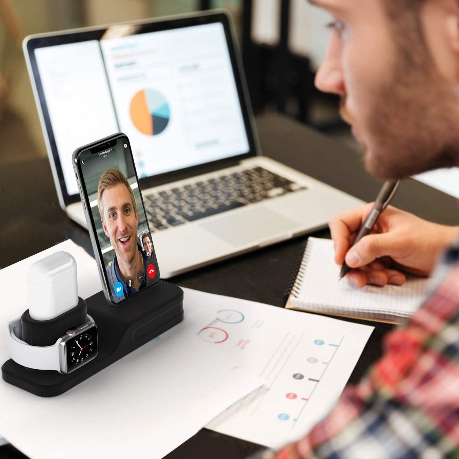 Apple Watch Docking Station Flexibel - 3in1