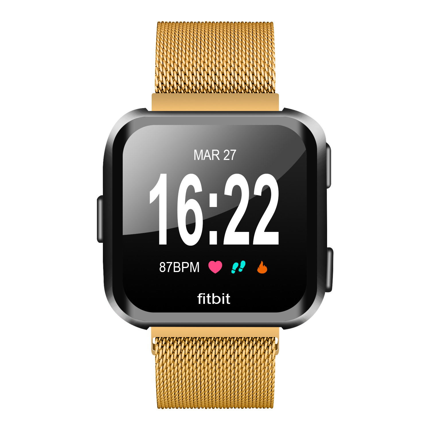 Fitbit Versa 2 Milanees Bandje - Goud