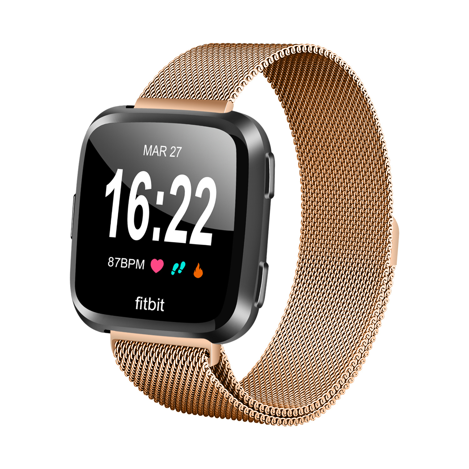 Fitbit Versa 2 Milanees Bandje - Rose Gold