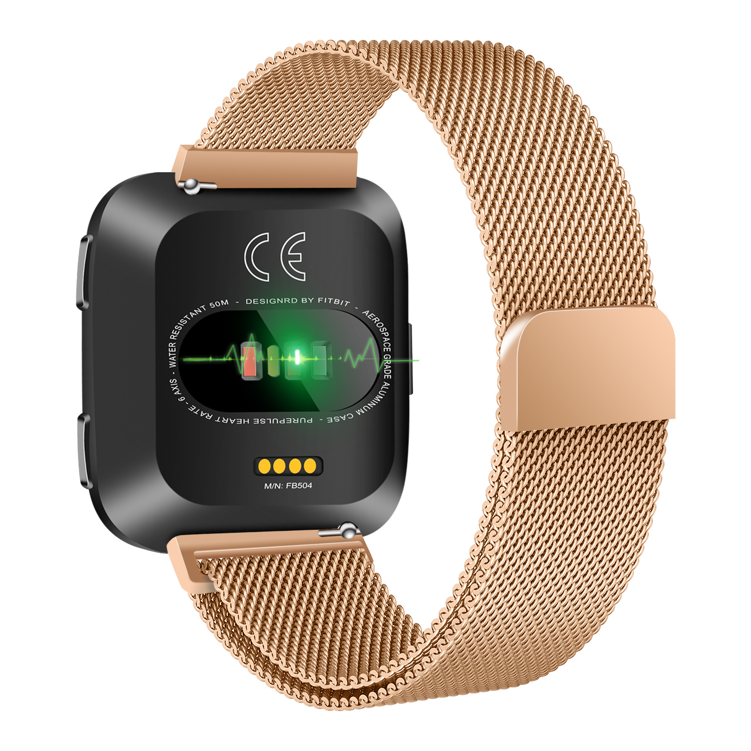 Fitbit Versa 2 Milanees Bandje - Rose Gold