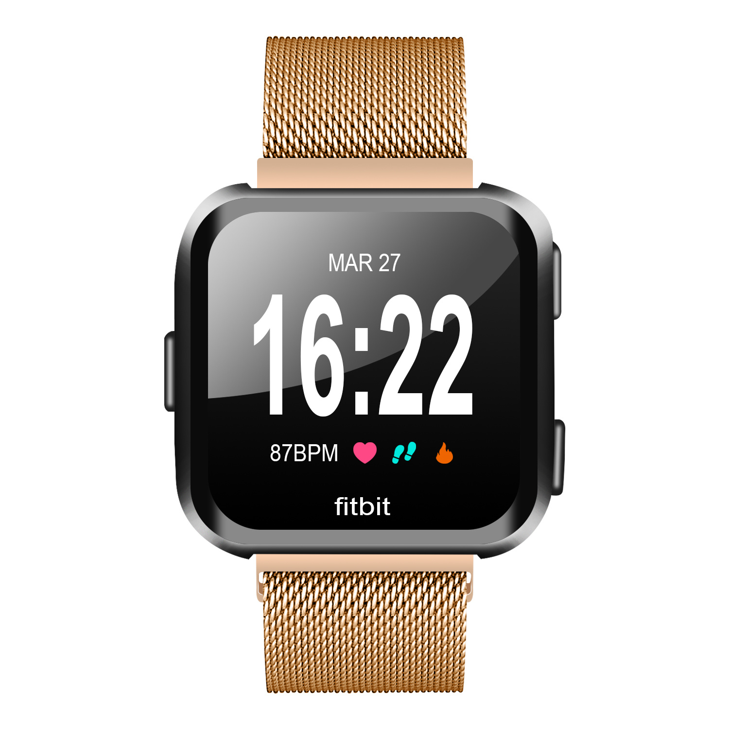 Fitbit Versa 2 Milanees Bandje - Rose Gold