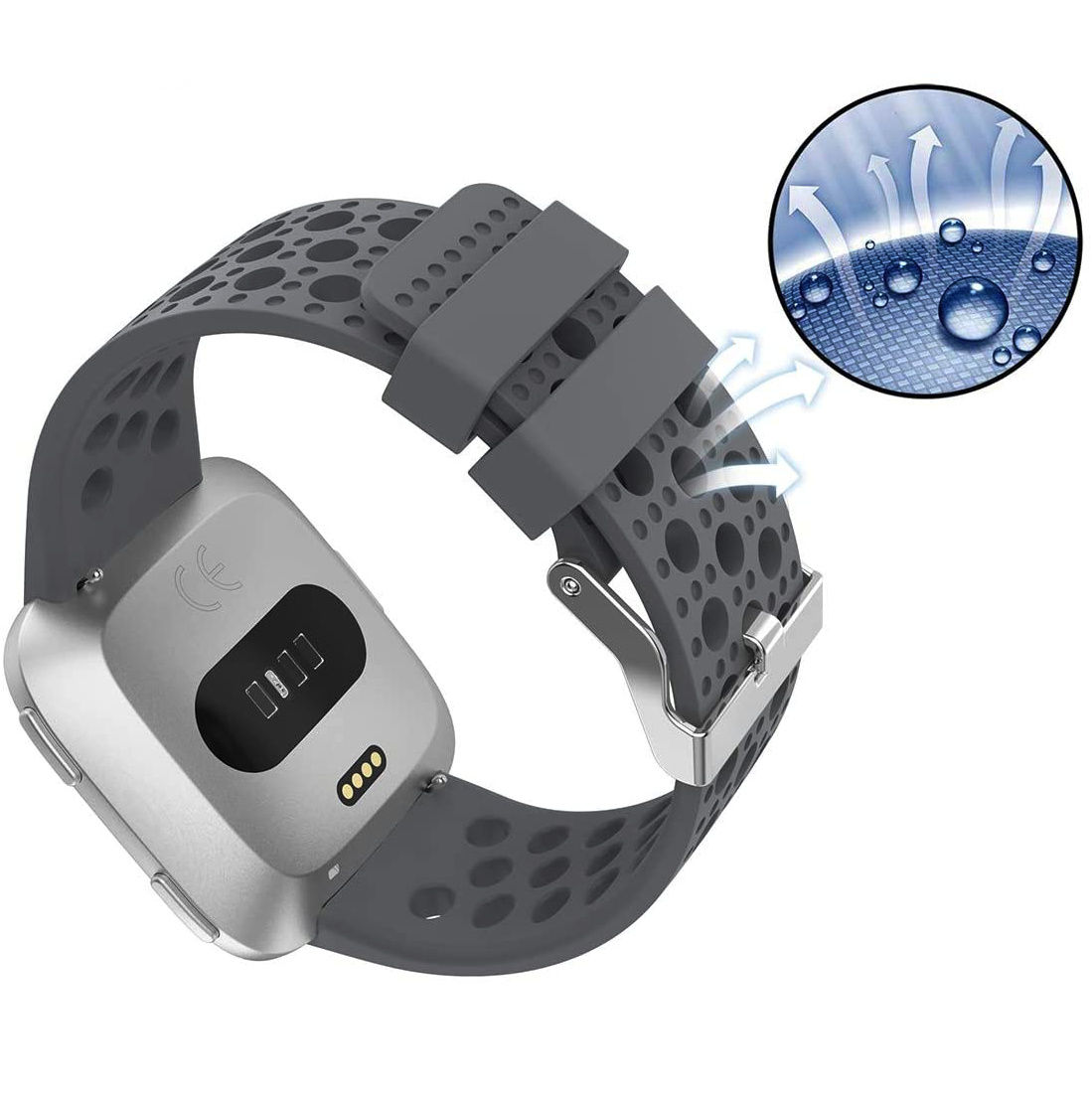 Fitbit Versa Sport Air Bandje - Grijs