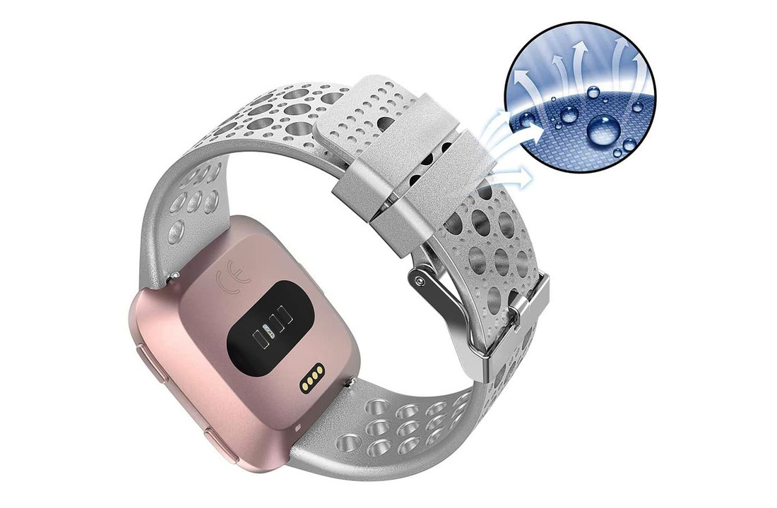 Fitbit Versa Sport Air Bandje - Zilver