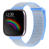 Fitbit Versa 2 Nylon Bandje - Lichtblauw