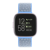 Fitbit Versa 2 Nylon Bandje - Lichtblauw