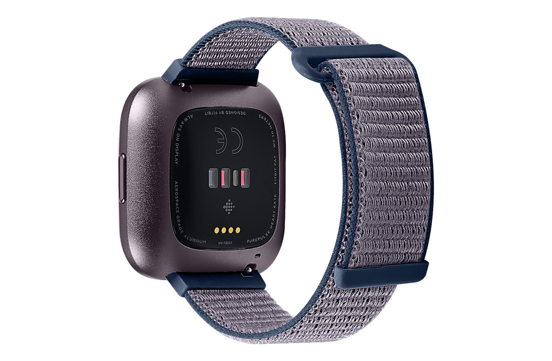 Fitbit Versa 2 Nylon Bandje - Donkerblauw