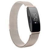 Fitbit Inspire HR Milanees Bandje - Champagne
