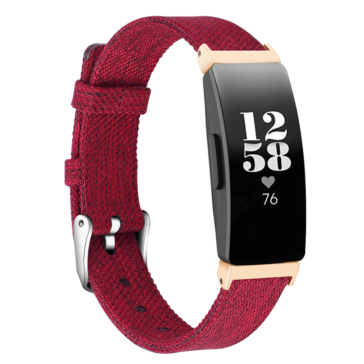 Fitbit Inspire HR Nylon Bandje - Rood