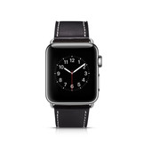 Apple Watch Leren Retro Bandje – Zwart