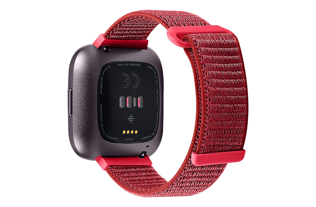 Fitbit Versa 2 Nylon Bandje - Rood