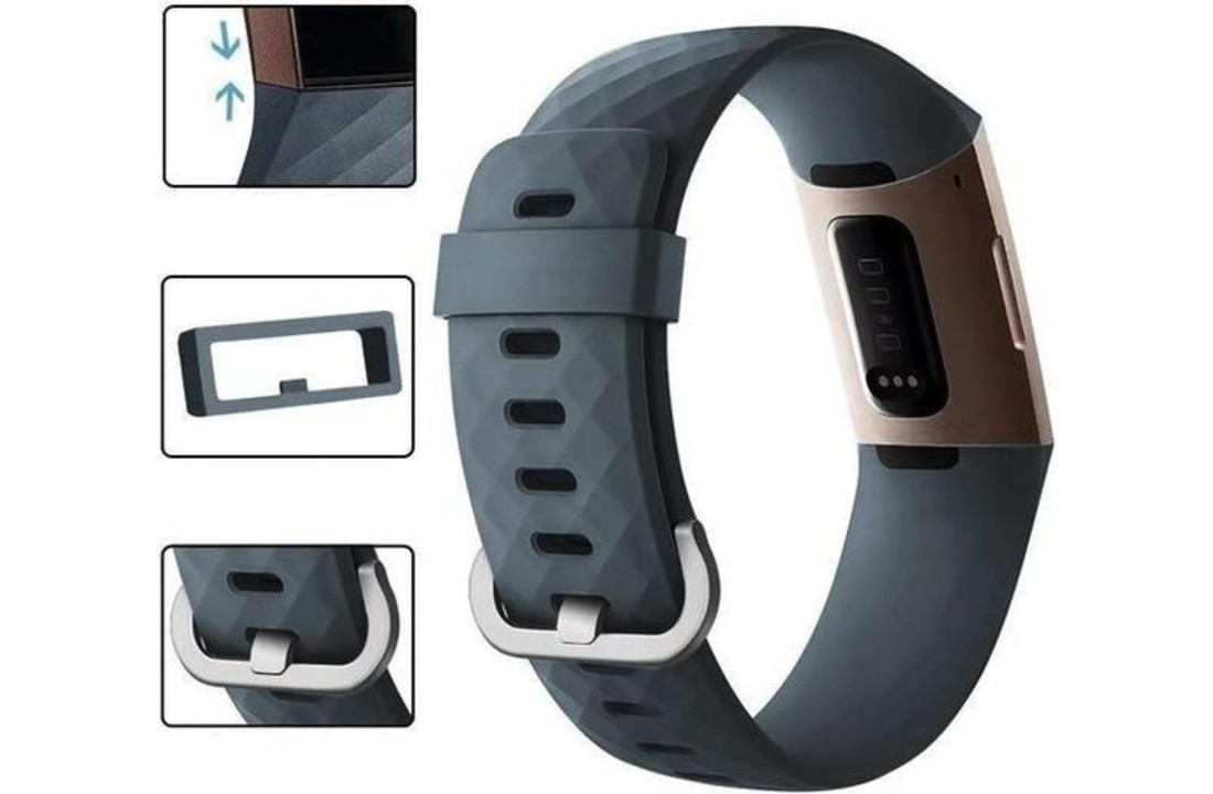 Fitbit Charge 3 / 4 Classic Bandje - Leisteen