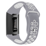 Fitbit Charge 3 Sport Air Bandje - Grijs/Wit