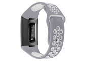 Fitbit Charge 3 / 4 Sport Air Bandje - Grijs/Wit