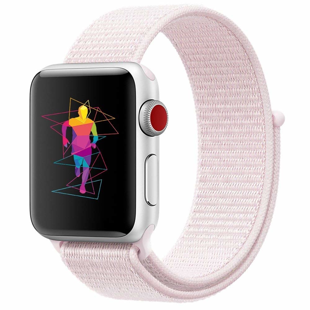 Apple Watch nylon bandje roze