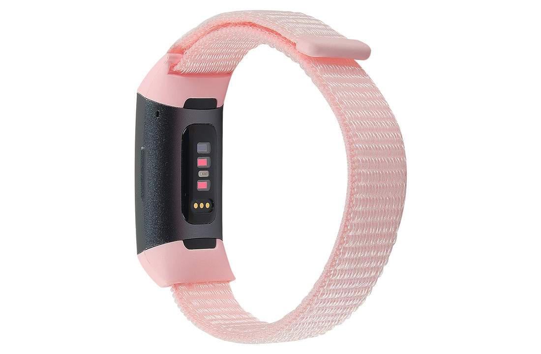 Fitbit Charge 3 / 4 Nylon Bandje - Roze