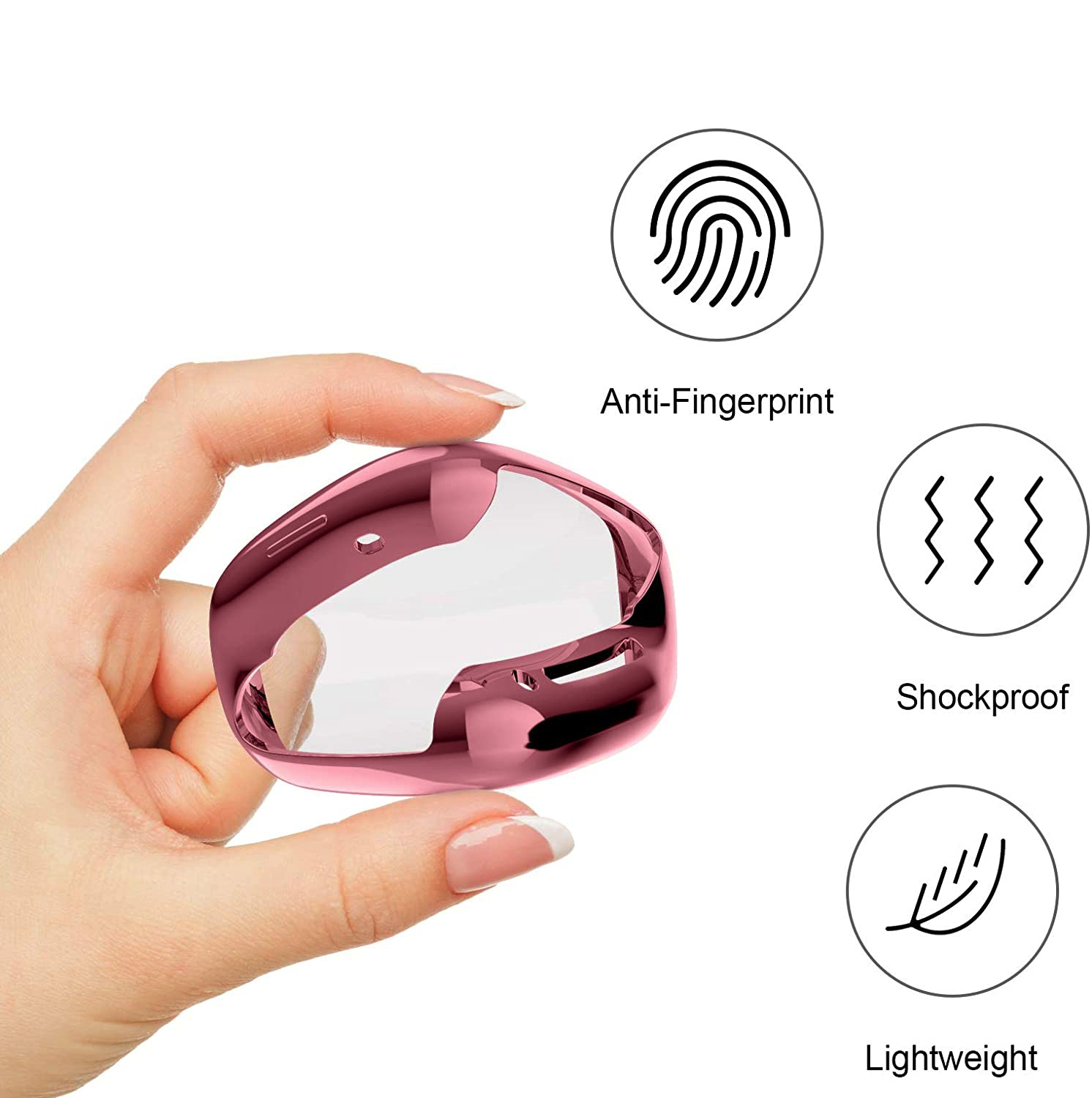 Fitbit Versa 3 (Sense) Hoesje - Rose Gold