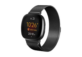 Fitbit Versa 3 / Sense Milanees Bandje - Zwart
