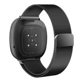 Fitbit Versa 3 / Sense Milanees Bandje - Zwart