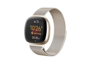 Fitbit Versa 3 / Sense Milanees Bandje - Champagne