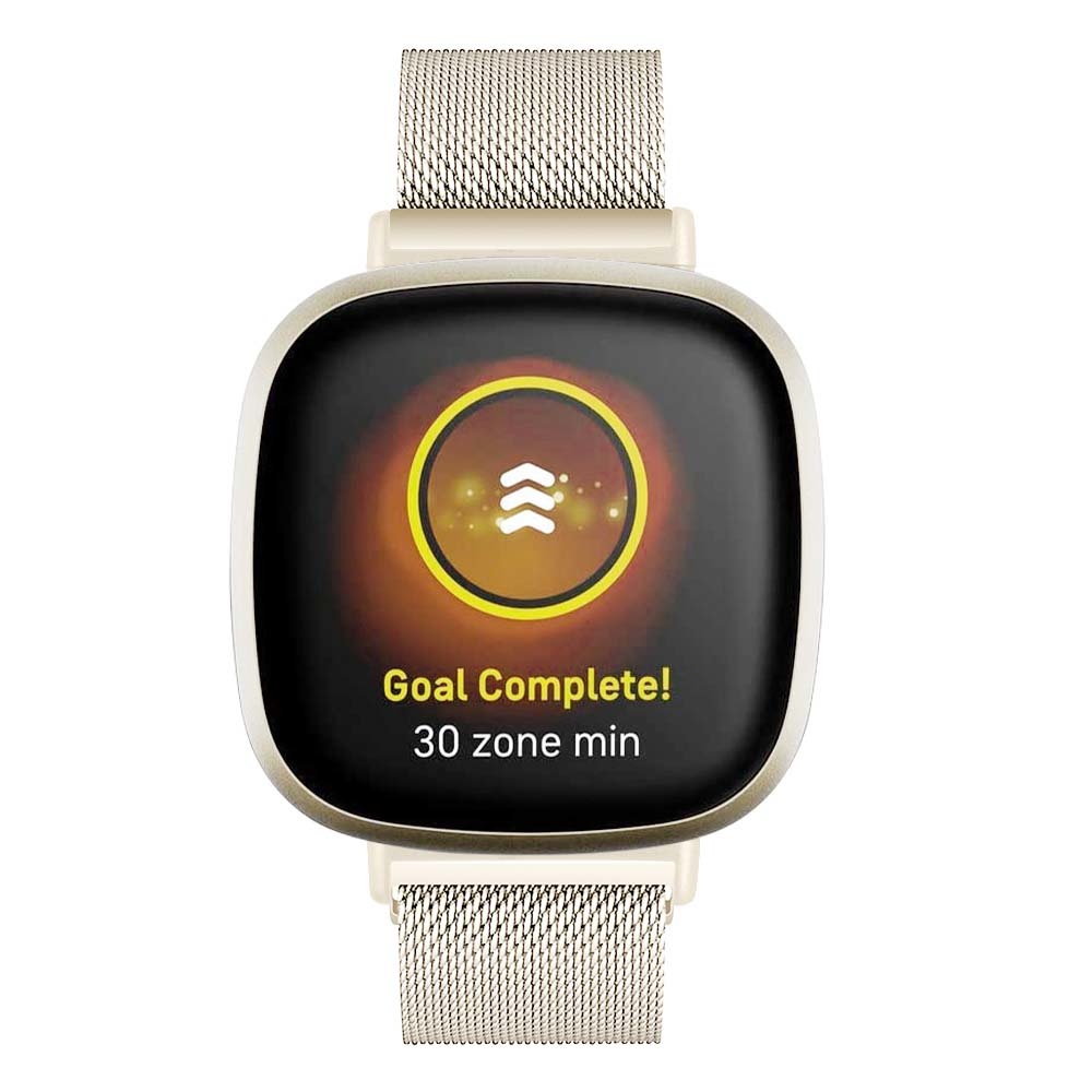 YONO Fitbit Versa 3 Bandje – Sense – Milanees – Champagne – Small