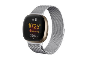 Fitbit Versa 3 / Sense Milanees Bandje - Zilver