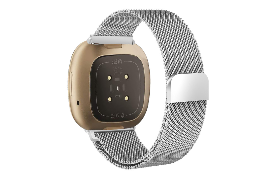 Fitbit Versa 3 / Sense Milanees Bandje - Zilver