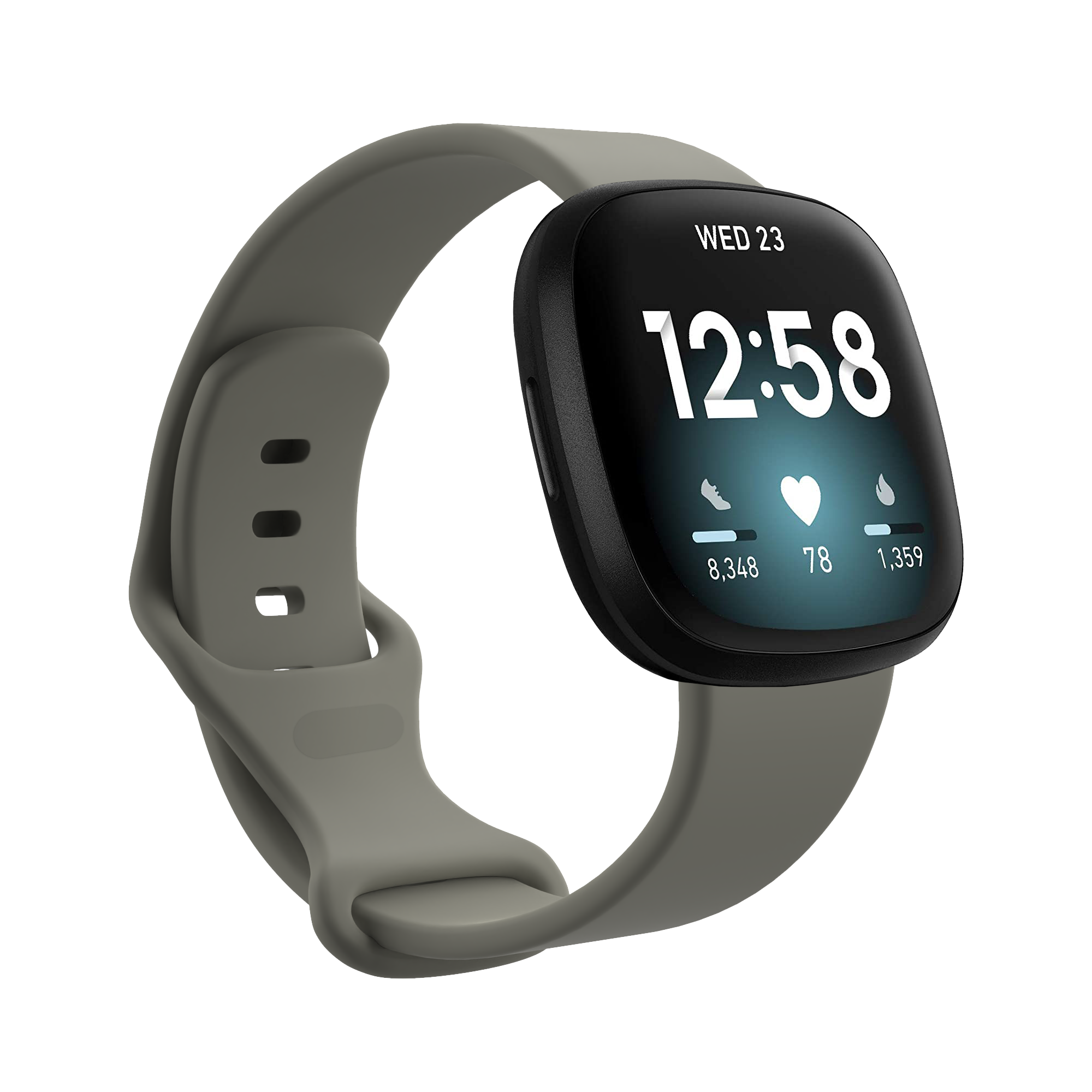 Fitbit Versa 4 / 3 / Sense Classic Bandje - Grijs