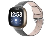 Fitbit Versa 3 / Sense Leer Bandje - Grijs
