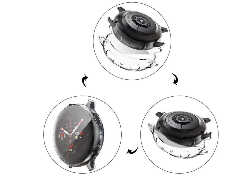 Samsung Galaxy Watch Active 2 44mm Bumper - Transparant