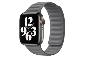 Apple Watch Leer Link Bandje – Grijs