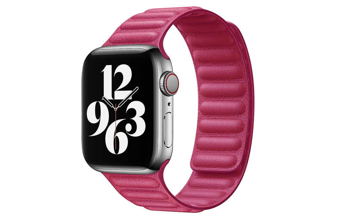 Apple Watch Leer Link Bandje – Roze