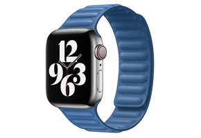 Apple Watch Leer Link Bandje – Blauw