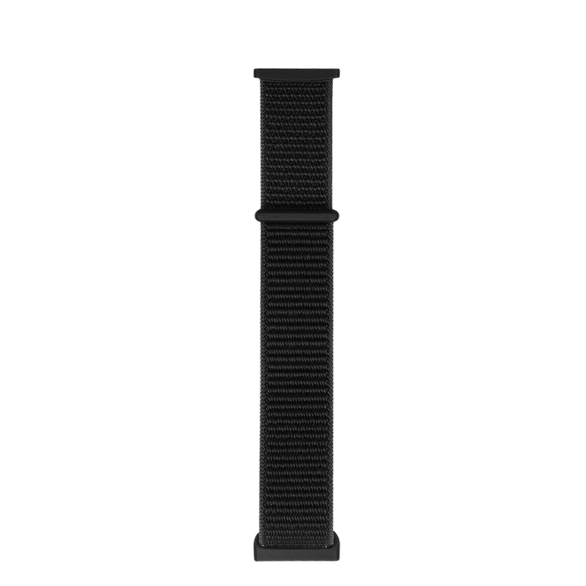 Fitbit Versa 3 / Sense Nylon Velcro Bandje - Zwart