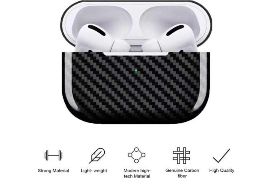 Apple AirPods Pro Hard Case - Carbon Hoesje – Zwart