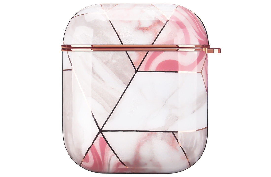 Apple AirPods Hard Case – Marmer Roze Wit