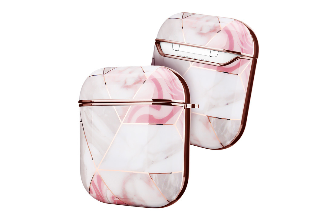Apple AirPods Hard Case – Marmer Roze Wit