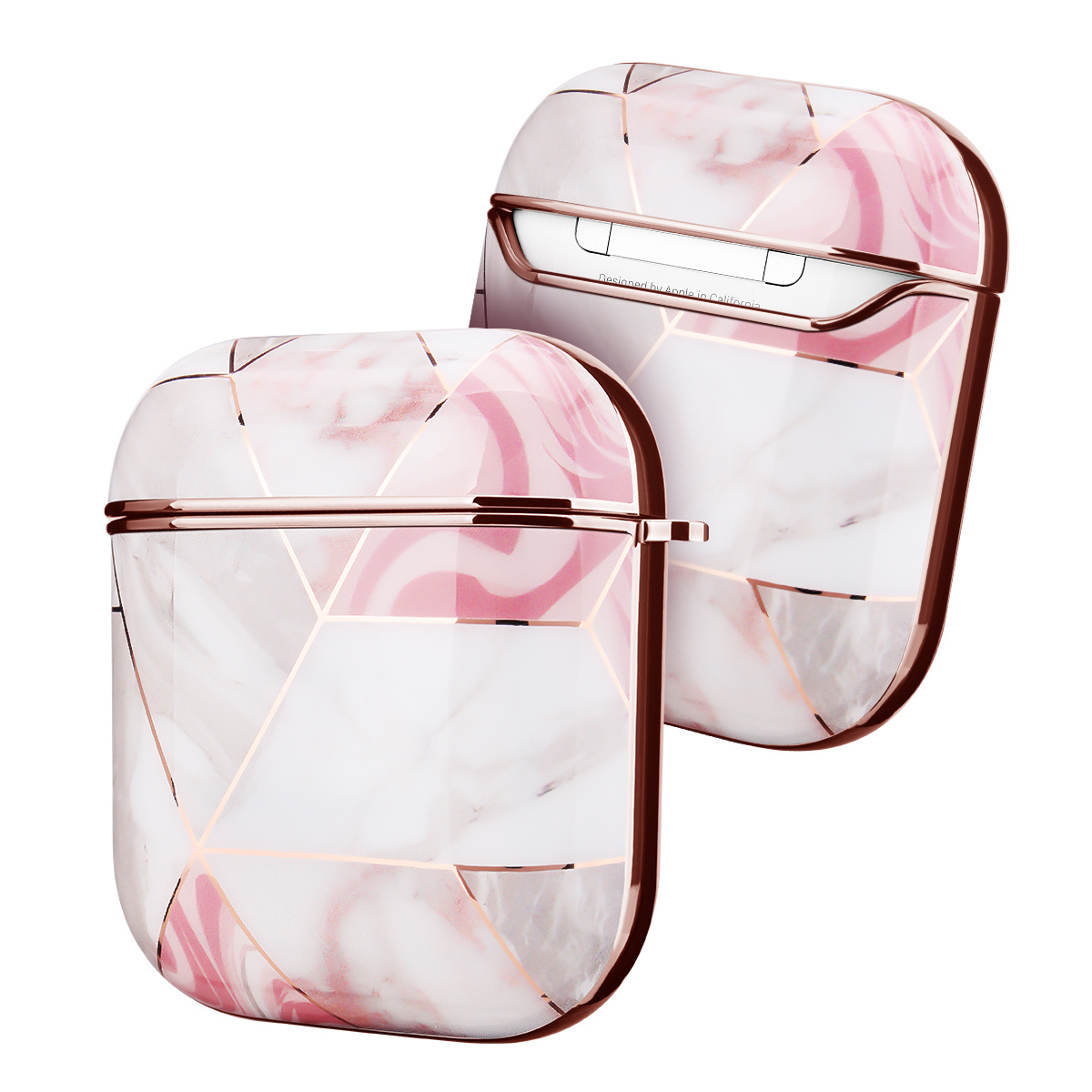 Apple AirPods Hard Case – Marmer Roze Wit