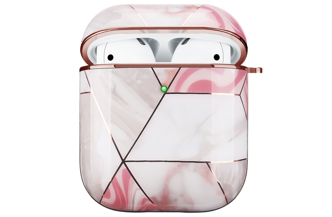 Apple AirPods Hard Case – Marmer Roze Wit