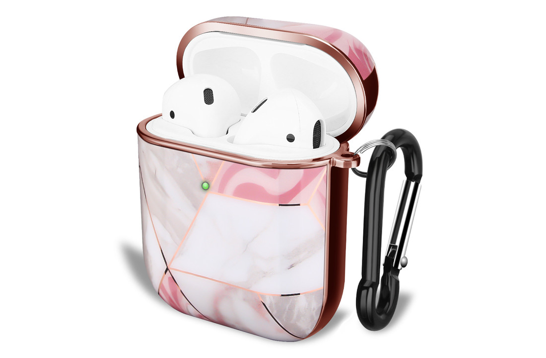 Apple AirPods Hard Case – Marmer Roze Wit