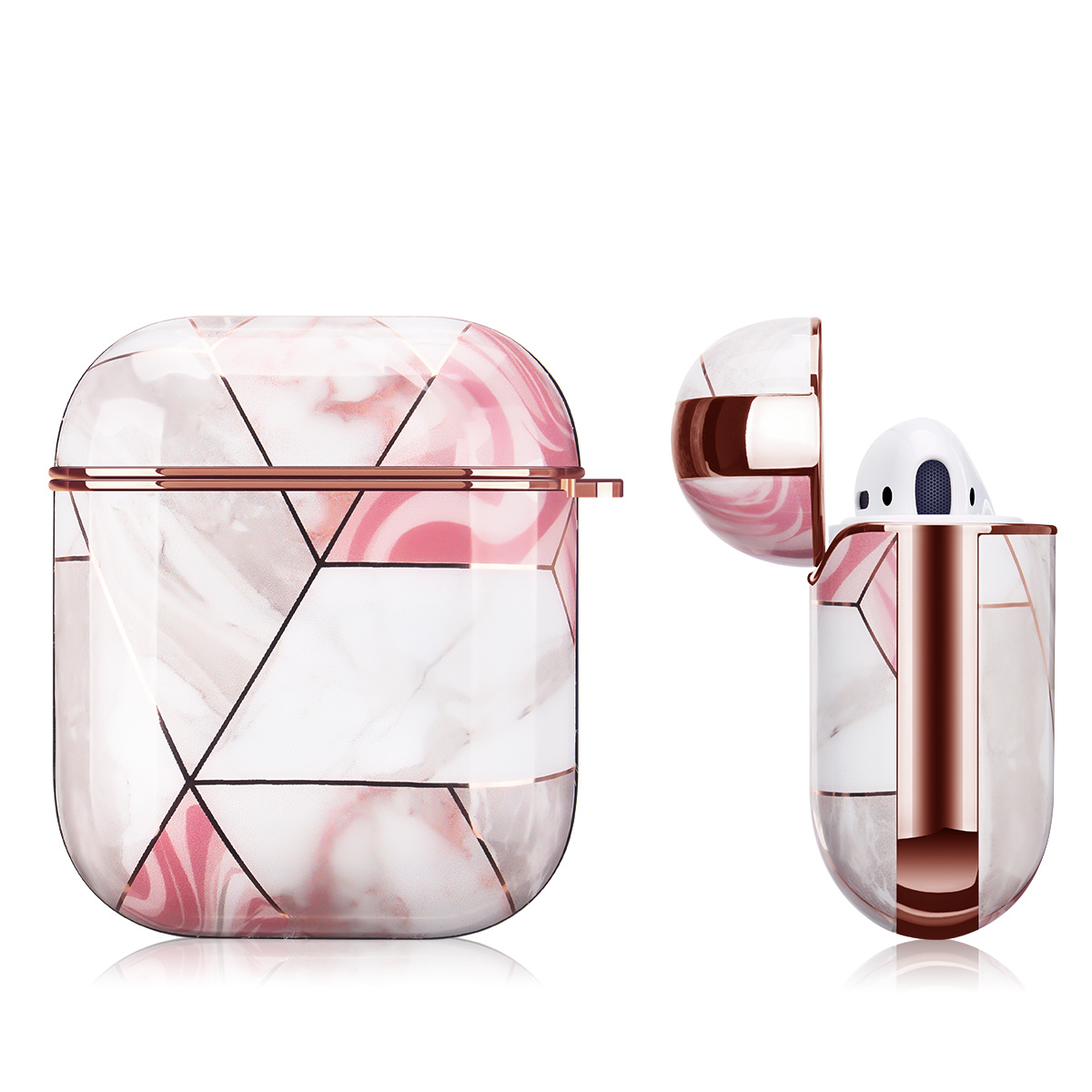 Apple AirPods Hard Case – Marmer Roze Wit